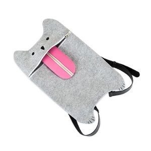 TrueZoo Bags - NWOT Grey Felt Cat Backpack Crossbody Bag TrueZoo Bags - NWOT Grey Felt Cat Backpack Crossbody Bag